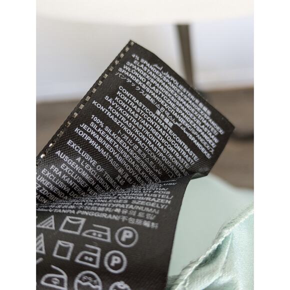 Guess by Marciano Wrap Dress Pleated Silk Coquette Summer Mint Green Size XS - Picture 11 of 14